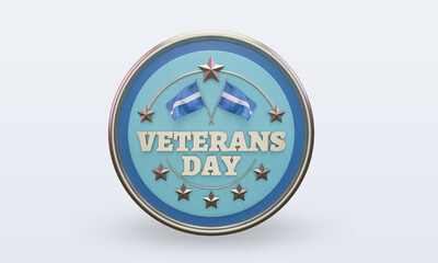 3d Veterans day Nicaragua rendering front view