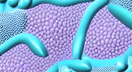 bacteria virus or germs microorganism cells. 3d rendering