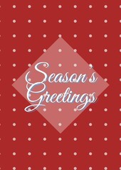 Season's greetings Christmas card design poster