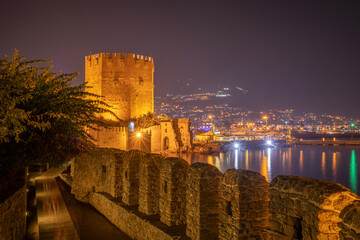 Fototapeta premium Alanya 2022 Antalya City with sea and Castle