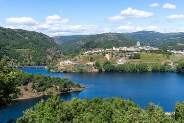 Vista panorámica de Viana do Bolo. Ourense, Galicia, España.