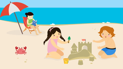 Pear with stalk and leaf, illustration