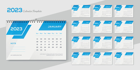 Professional creative modern 2023 desk calendar design