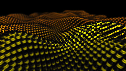 Virtual surface with moving wave lights