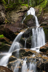 Obraz premium oberer Rißloch Wasserfall bei Bodenmais im Nationalpark Bayerischer Wald