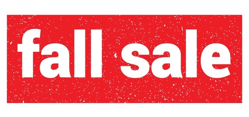 fall sale text written on red stamp sign.