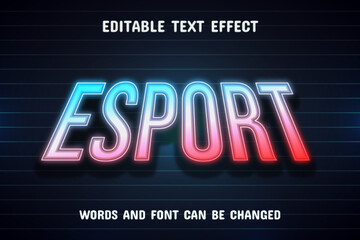 Esport neon text effect