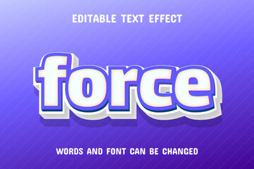 Force 3d text effect