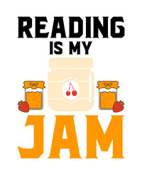 Reading Is My Jamis a vector design for printing on various surfaces like t shirt, mug etc. 

