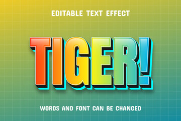 Tiger gradient text effect