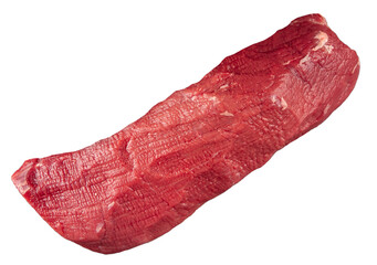 Isolated beef loin meat part
