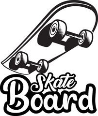 Skate Board Typography Vector T-shirt 