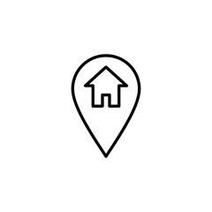 Address icon vector for web and mobile app. home location sign and symbol. pinpoint