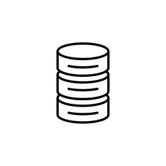 Database icon vector for web and mobile app. database sign and symbol