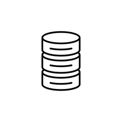 Database icon vector for web and mobile app. database sign and symbol