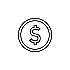 Money icon for web and mobile app. Money sign and symbol
