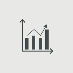 Business graph icon