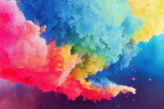 abstract watercolor background, paint explosion, colorful wallpaper © Gbor