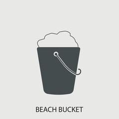 Beach bucket icon