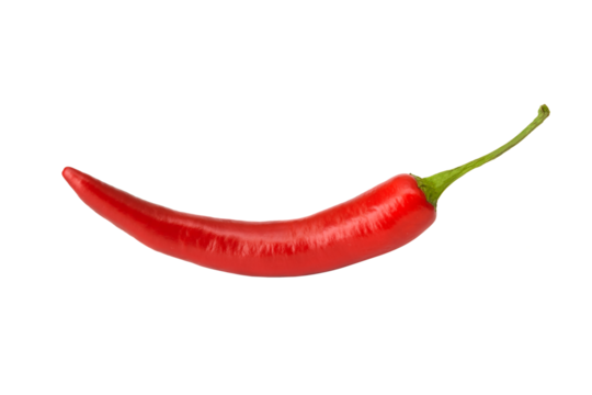 Isolated red chili pepper. PNG file with transparent background.