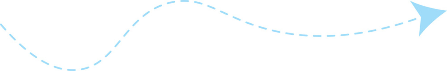 Dashed line arrow