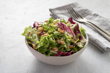 Fresh vegetable salad in a bowl.