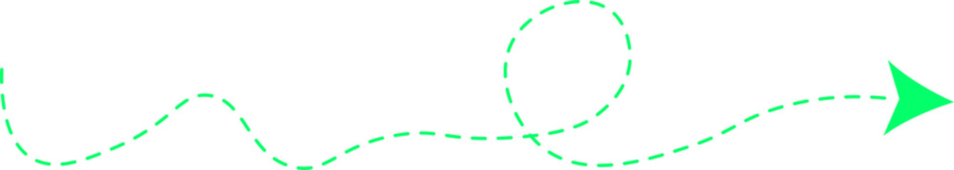 Dashed line arrow