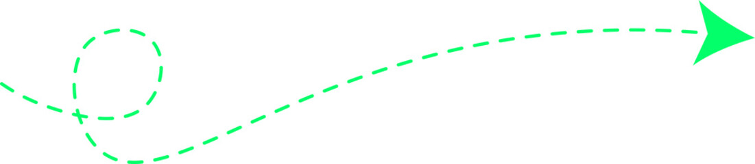 Dashed line arrow