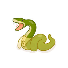 snake molt kawaii doodle flat cartoon vector illustration