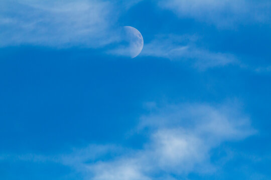The moon by day