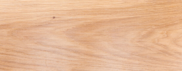 Texture of the light colored oak plank, panoramic view