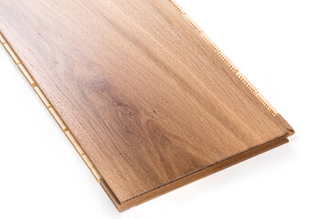 Oak engineered wood flooring board, fragment close-up