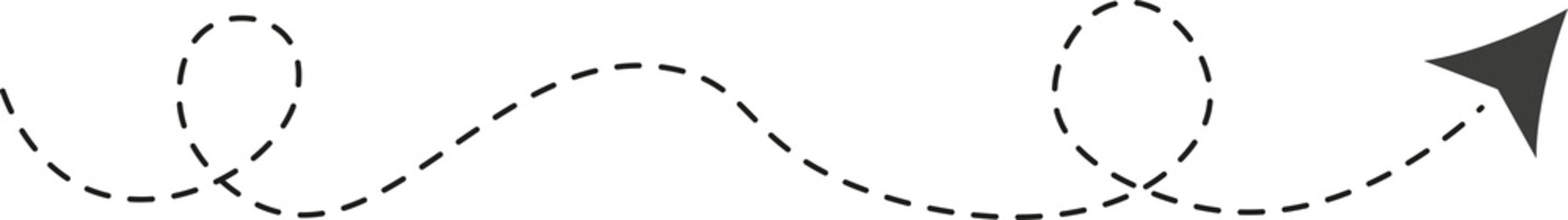 Dashed line arrow