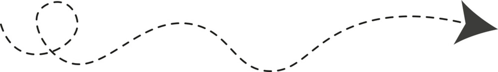 Dashed line arrow