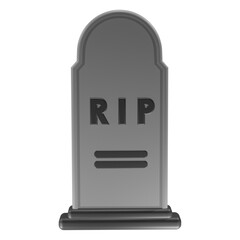 3d grave icon illustration isolated