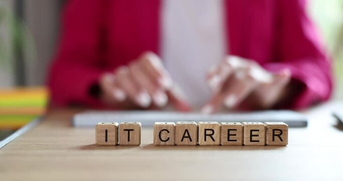 Successful IT programmer career and trainee training concept.