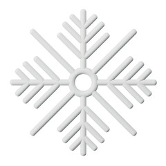 Christmas snow 3d rendering isometric icon.