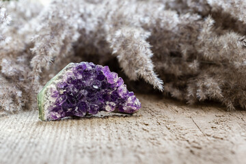 Amethyst crystal druzy a purple variety of quartz