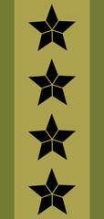 Shoulder pad NATO officer mark for the GENERAL insignia rank in the Norwegian Army