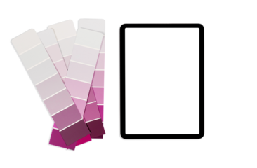 Color samples palette design catalog.