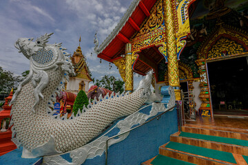 Background of an old temple in Thailand's Lamphun(Wat Nong Pla Kho),there is a beautiful large old...