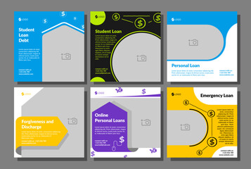 Information banners set, vector illustration