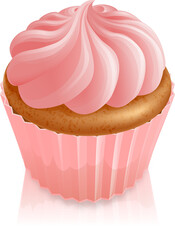 Pink fairy cake cupcake