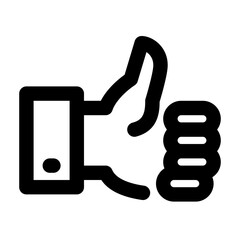 Thumb Up Line Icon Vector