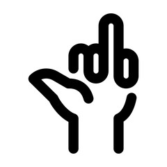 Ring Fingers Line Icon Vector