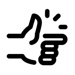 Snap Fingers Line Icon Vector