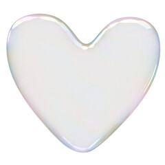 Transparent Bubble Blob Heart Shape