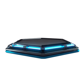 3d podium with neon blue to place products black friday 
