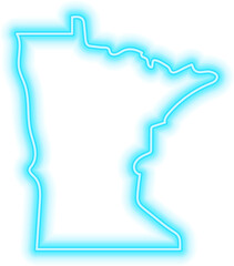 Minnesota Neon USA State