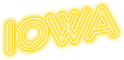 Iowa Neon USA State